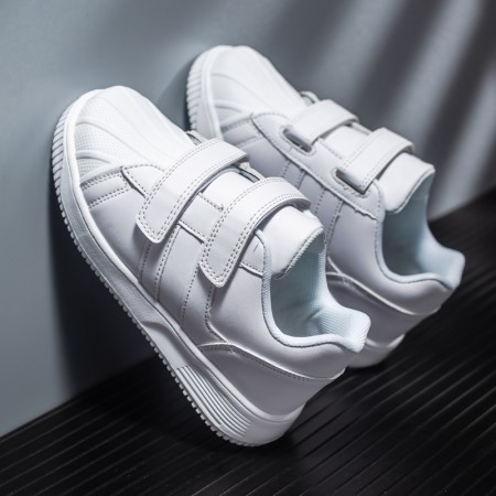 Children's White Breathable Shell-Toe Shoes